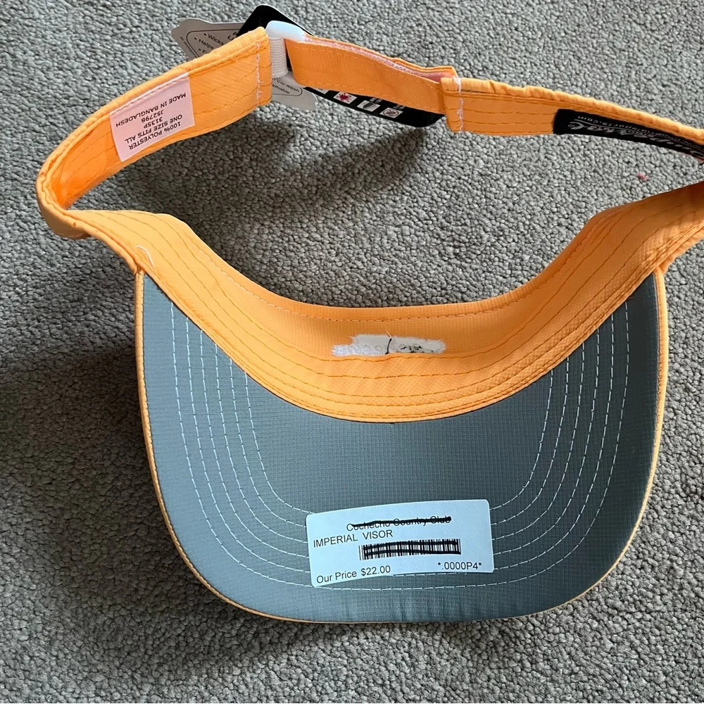 NWT Imperial Scotchgarded Cochecho Country Club Visor with Adjustable Strap